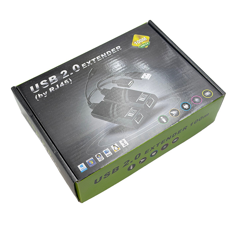 USB produžni extender 100 m RJ45, USB 2.0 mrežni pojačivač signala