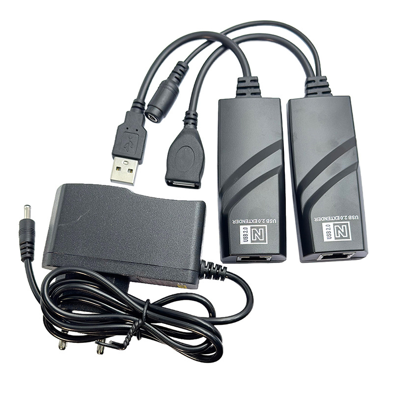 USB produžni extender 100 m RJ45, USB 2.0 mrežni pojačivač signala