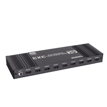 4K video splicer, 1 ulaz / 9 izlaza, hub tipa, RGB 4K30Hz, daljinsko buđenje, upravljanje napajanjem