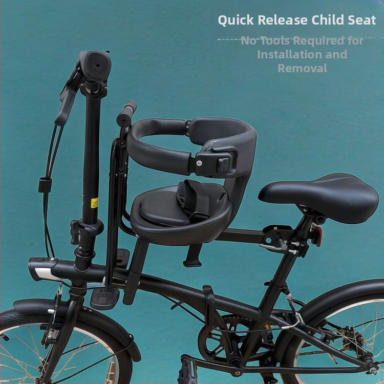 Sjedalo za bicikl s prednjim dječjim sjedištem, brzo oslobađanje jednim gumbom, Model 16, za obične bicikle