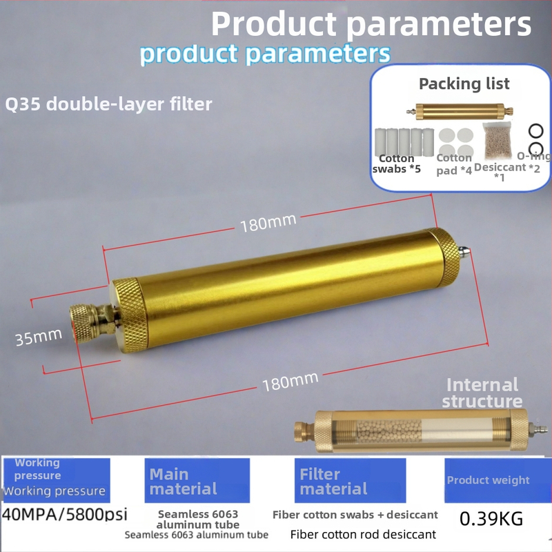Filtr olej-voda s dvojitou separáciou pre vysokotlakú čerpadlo na nafúknutie, hliníkové telo, ARKEN