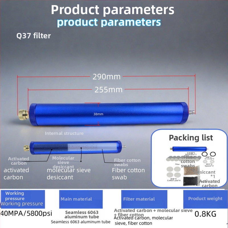 Filtr olej-voda s dvojitou separáciou pre vysokotlakú čerpadlo na nafúknutie, hliníkové telo, ARKEN