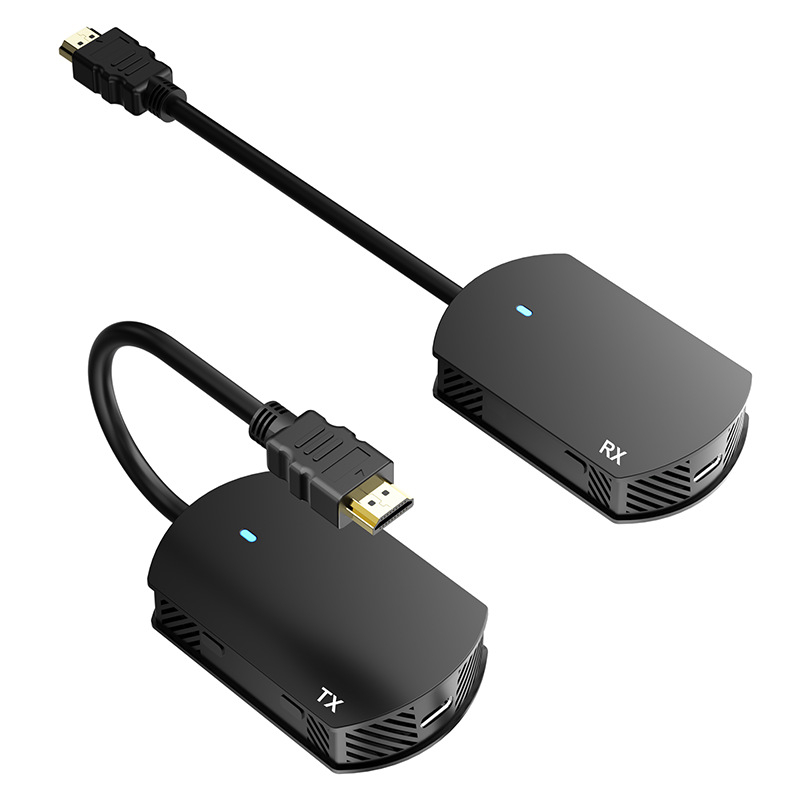 HDMI vezeték nélküli extender - 50 m átviteli távolság, 1080p60 HDMI bemenet/kimenet, DC 5V1A tápegység, Modell HE-50W