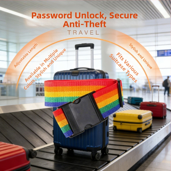 Pojas za jačanje prtljage – platno, zaštita od krađe, prugasti uzorak, marka Peng Yi