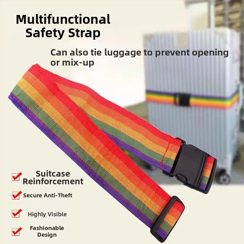 Pojas za jačanje prtljage – platno, zaštita od krađe, prugasti uzorak, marka Peng Yi