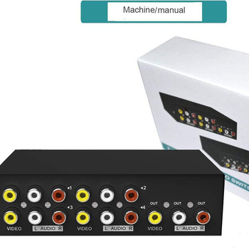 Comutator AV cu patru intrări și o ieșire (Model AV-2004; Rezoluție 1920×1440; Tip: Switch/Distributor; Utilizare: linie de monitorizare)