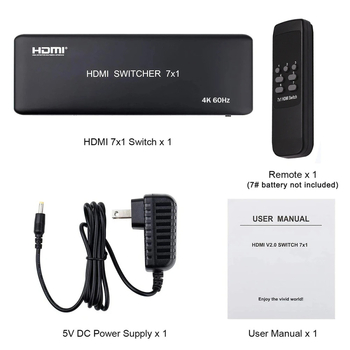 HDMI 2.0 4K60Hz 7x1 prekidač za distribuciju videa