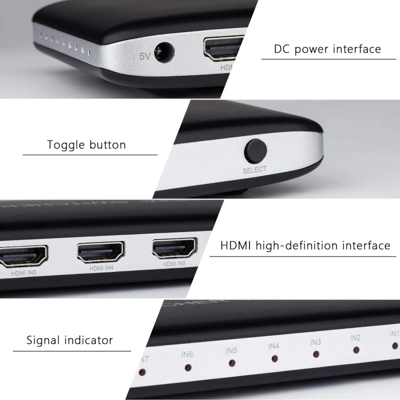 HDMI 2.0 4K60Hz 7x1 prekidač za distribuciju videa