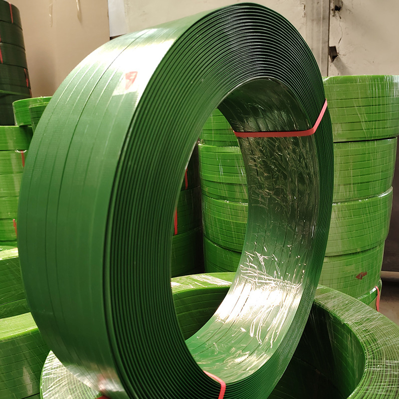 PET traka za pakiranje strojeva, debljina 0,8 mm, nosivost 500 kg, širine 16/19/25 mm, rolna s vanjskim promjerom 400 mm i unutarnjim promjerom 200 mm, težina 1 kg, industrijska klasa