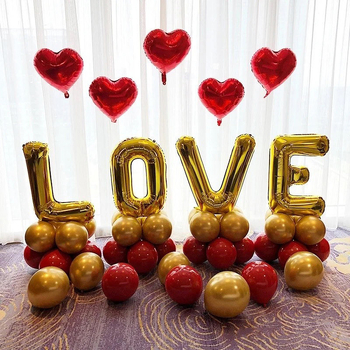 Set balon dekoracija za dnevni boravak s simbolima dvostruke sreće – ukras od svilenih cvjetova, Hongyuan, model F98TJ55JM669HS