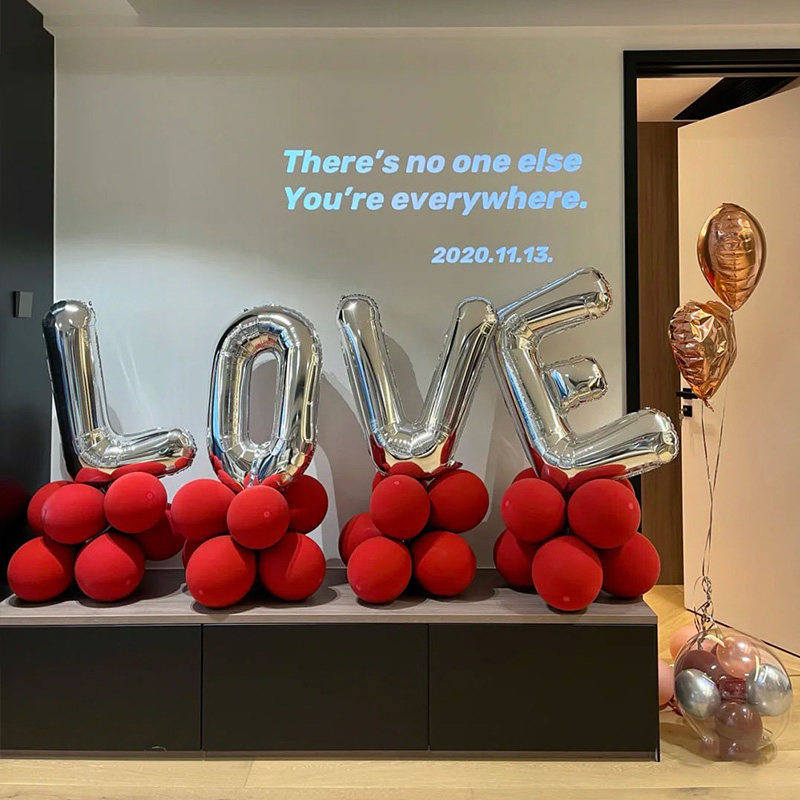 Set balon dekoracija za dnevni boravak s simbolima dvostruke sreće – ukras od svilenih cvjetova, Hongyuan, model F98TJ55JM669HS