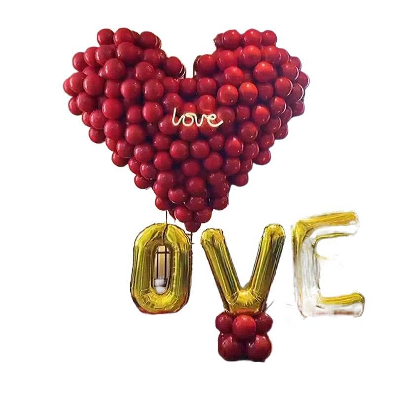 Set balon dekoracija za dnevni boravak s simbolima dvostruke sreće – ukras od svilenih cvjetova, Hongyuan, model F98TJ55JM669HS