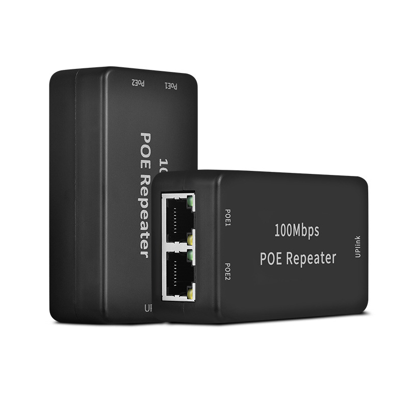 POE repetitor za Ethernet, Cat5 kabel, domet 100 m, 100 Mbps, 45–57 V
