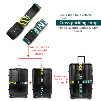 Podesivi kaiš za prtljagu s logom za putovanja, poliester, šifra proizvoda YH20250605, brend YIHONG, funkcija smanjenja težine