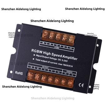 RGBWW LED trak ponavljač i pojačalo (5-24V; Način upravljanja: Sinkronizacija; Način signala: PWM; Sučelje: Terminali; IP20)
