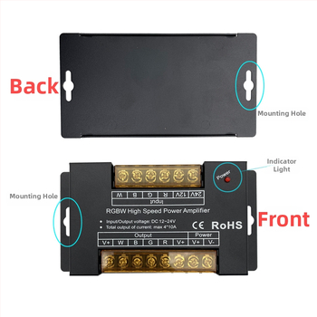 40A RGBW četiri-kanalni pojačivač signala s PWM, DC 12-24V