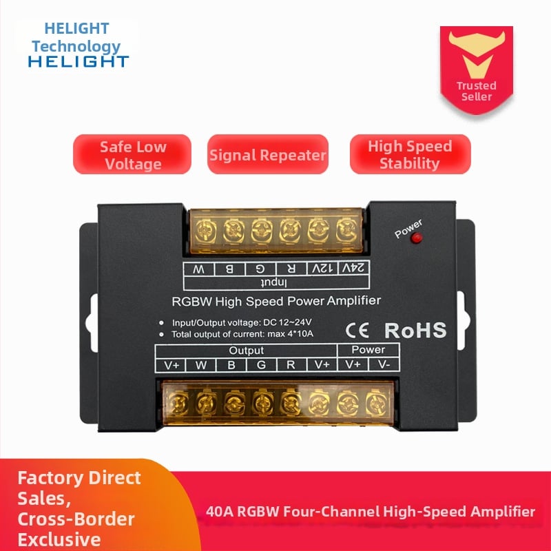 40A RGBW četiri-kanalni pojačivač signala s PWM, DC 12-24V