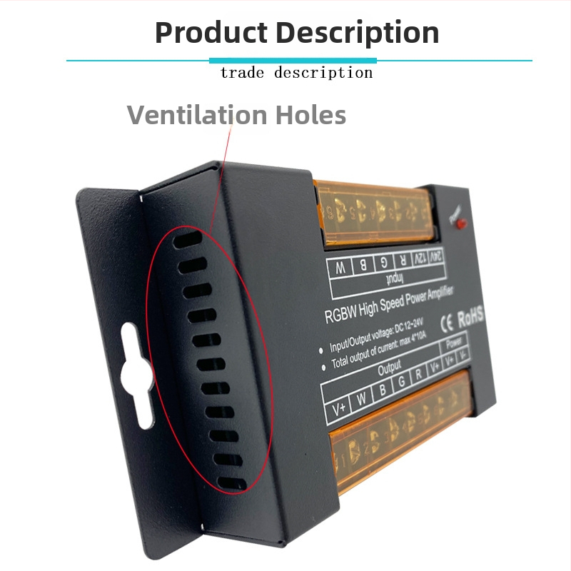 40A RGBW četiri-kanalni pojačivač signala s PWM, DC 12-24V