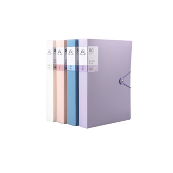 Mapă de fișiere din plastic transparent cu clapă, 60 de pagini, logo tipărit, personalizabil