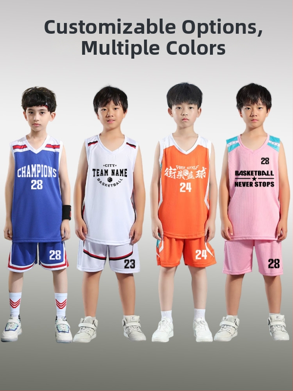 Set basketbalovej uniformy – Unisex pre dospelých, Bezrukávové tričko s výstrihom do V, Polyesterová tkanina, Rýchle schnutie a priedušnosť