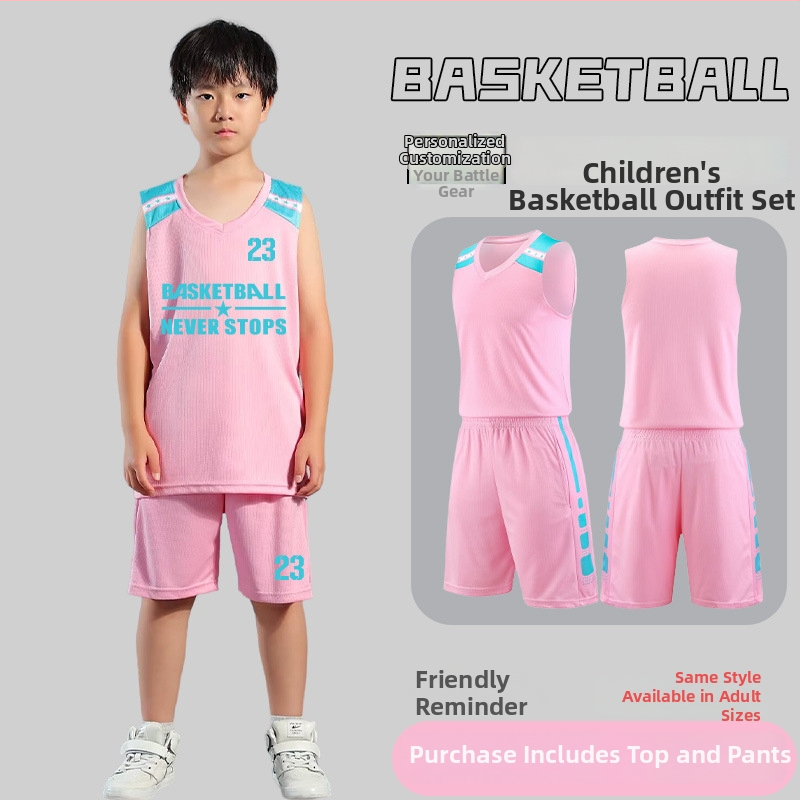 Set basketbalovej uniformy – Unisex pre dospelých, Bezrukávové tričko s výstrihom do V, Polyesterová tkanina, Rýchle schnutie a priedušnosť