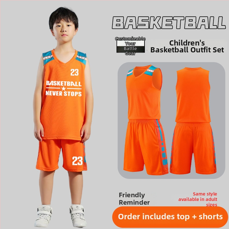 Set basketbalovej uniformy – Unisex pre dospelých, Bezrukávové tričko s výstrihom do V, Polyesterová tkanina, Rýchle schnutie a priedušnosť