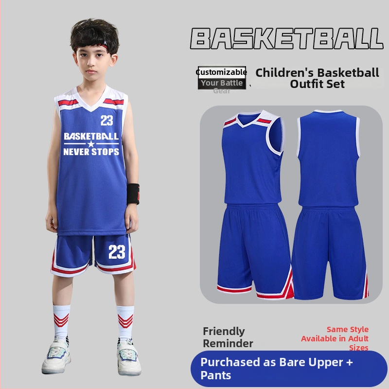 Set basketbalovej uniformy – Unisex pre dospelých, Bezrukávové tričko s výstrihom do V, Polyesterová tkanina, Rýchle schnutie a priedušnosť