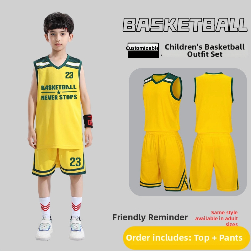 Set basketbalovej uniformy – Unisex pre dospelých, Bezrukávové tričko s výstrihom do V, Polyesterová tkanina, Rýchle schnutie a priedušnosť