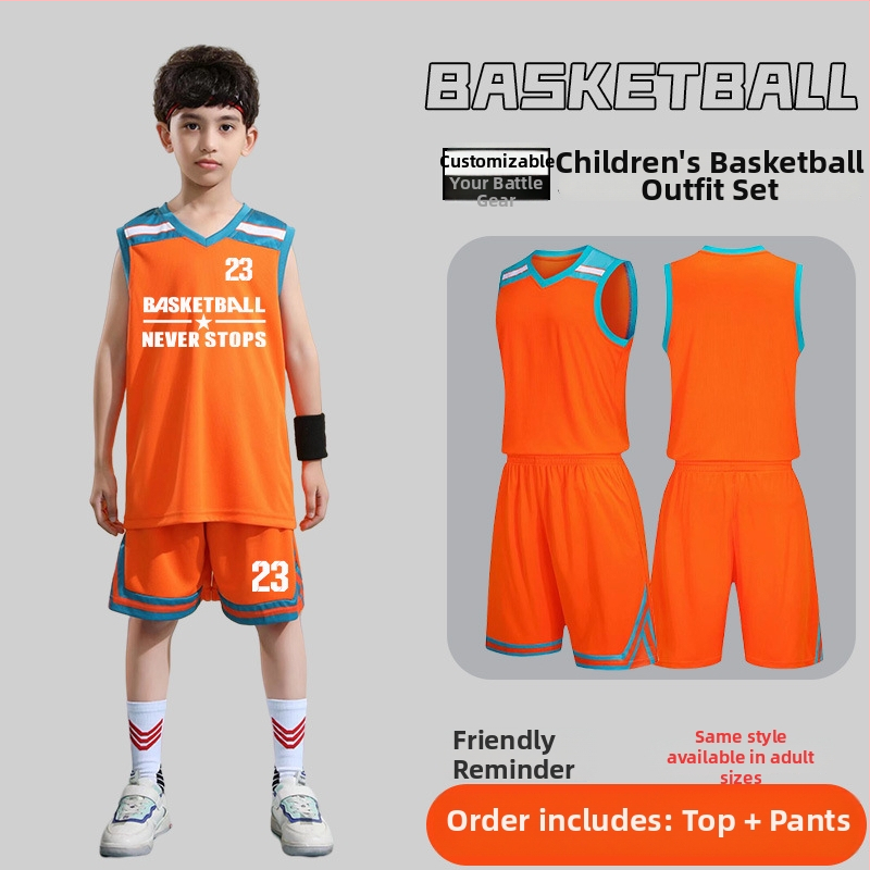 Set basketbalovej uniformy – Unisex pre dospelých, Bezrukávové tričko s výstrihom do V, Polyesterová tkanina, Rýchle schnutie a priedušnosť