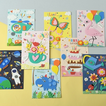 Σετ DIY για ευχετήριες κάρτες - χειροποίητο χαρτί, γενικές περιστάσεις, στυλ φρέσκο και απλό