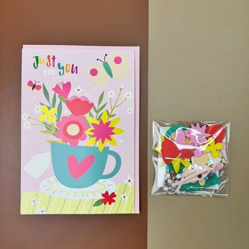 Σετ DIY για ευχετήριες κάρτες - χειροποίητο χαρτί, γενικές περιστάσεις, στυλ φρέσκο και απλό