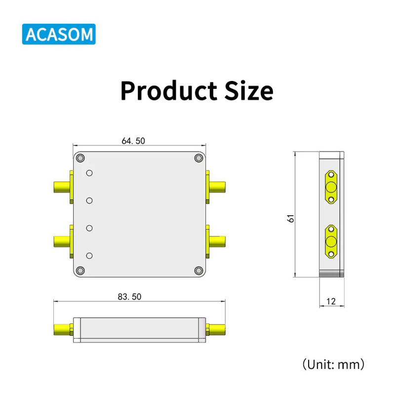 ACASOM 5.8 GHz kétirányú jelerősítő modul kettős bemenettel és kettős kimenettel, testreszabás elérhető, Jiangsu származás