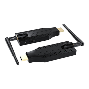 Bezdrôtový HDMI vysielač a prijímač, dosah 150 m, HD prenos videa, antény a HDMI kábel sú súčasťou balenia