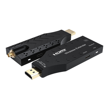 Bezdrôtový HDMI vysielač a prijímač, dosah 150 m, HD prenos videa, antény a HDMI kábel sú súčasťou balenia