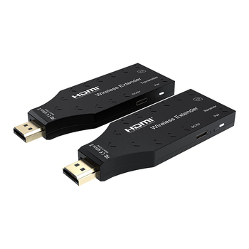 Bezdrôtový HDMI vysielač a prijímač, dosah 150 m, HD prenos videa, antény a HDMI kábel sú súčasťou balenia