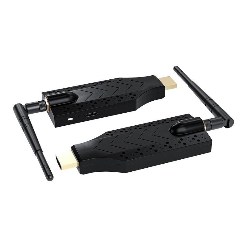 Bezdrôtový HDMI vysielač a prijímač, dosah 150 m, HD prenos videa, antény a HDMI kábel sú súčasťou balenia
