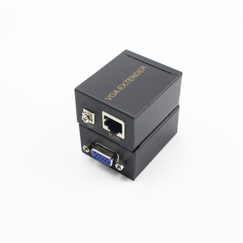 Extender VGA 60m cu amplificator de semnal, protecţie la fulger, anti-static, transmisie HD