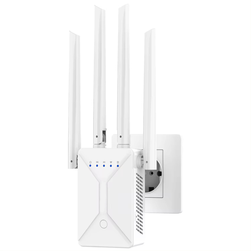 Gigabitni dvostruki WiFi posrednik za kućnu upotrebu, kroz zid, visokoučinkoviti pojačivač signala, 802.11ac, 110–240V, doseg do 100 m