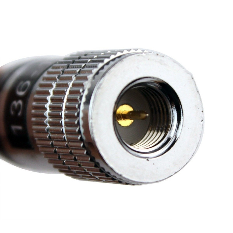 FeiXunteng ručná anténa pre rádio, teleskopická z nehrdzavejúcej ocele, skladacia, vysoký zisk, rozsah 136-174/400-470 MHz