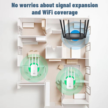 Ασύρματος επαναλήπτης με τέσσερις κεραίες, ταχύτητα 1200 Mbps, απόσταση αναμεταδοσης 20 μ., 802.11n