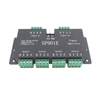 SP901E višekanalni LED-traka kontroler (SPI signal, DC5-24V, raspon upravljanja 1-100, kabelski terminal)