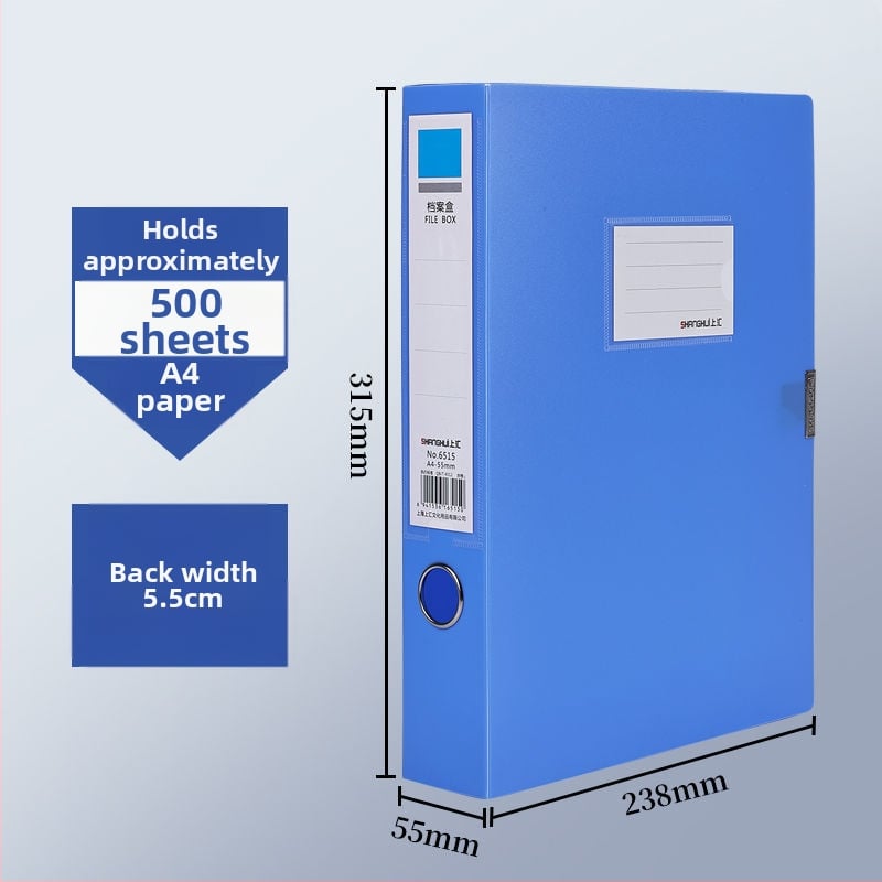 Sklopiva kutija za dokumente A4, PVC materijal, s ispisanim logotipom