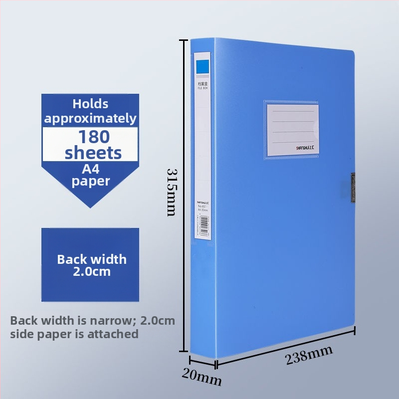 Sklopiva kutija za dokumente A4, PVC materijal, s ispisanim logotipom