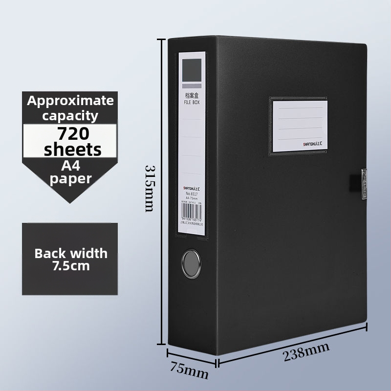 Sklopiva kutija za dokumente A4, PVC materijal, s ispisanim logotipom