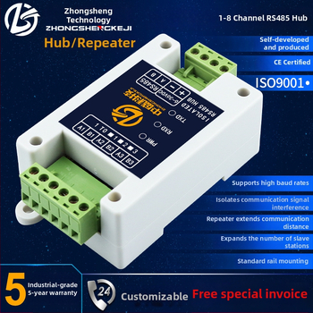RS485 1-16-kanálový hub repeater modul s fotoelektrickou izoláciou, zosilňovačom signálu, proti rušeniu a ochranou pred bleskom