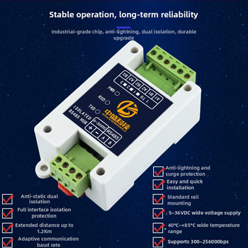 RS485 1-16-kanálový hub repeater modul s fotoelektrickou izoláciou, zosilňovačom signálu, proti rušeniu a ochranou pred bleskom