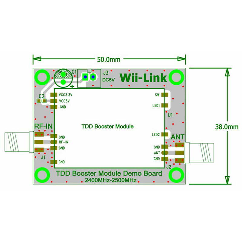 XQ-02A Wii-link 2.4G SMA RC модел сигнален усилвател модул