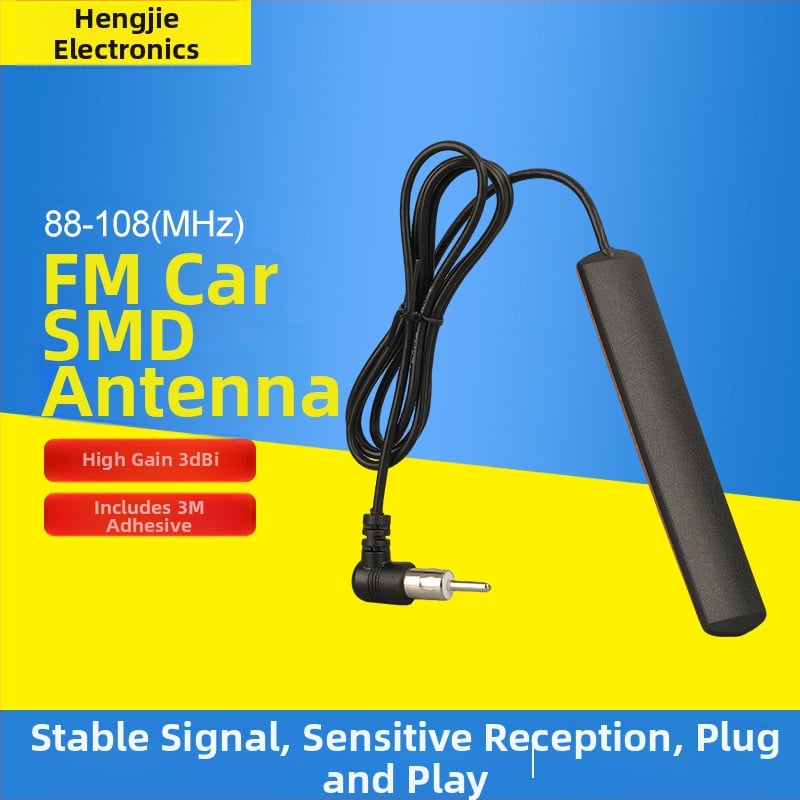 In-car ultra tenká patch anténa pre rádio a navigačné systémy s FM zosilňovačom signálu — Hengjie