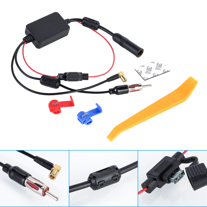 Yin Ming ANT-208 3-σε-1 αυτοκινητική κεραία ραδιοφώνου με ενισχυτή σήματος FM AM DAB