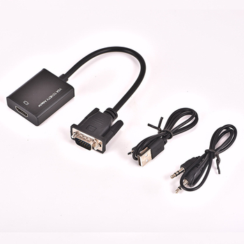 LIDACO VGA na HDMI pretvarač s audio, vanjskim napajanjem, 1080p, za projektor i TV